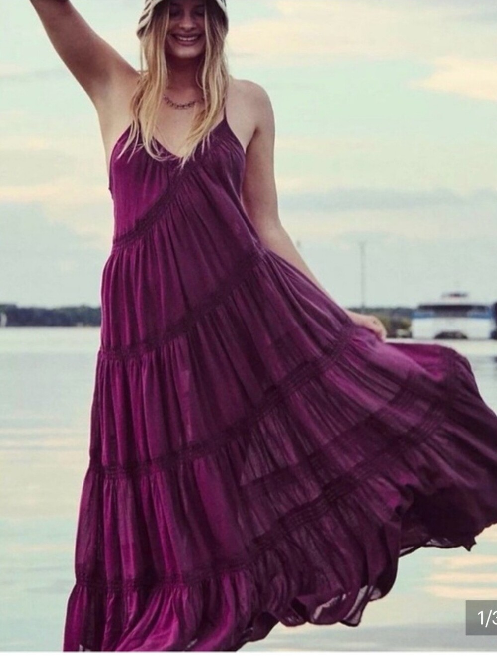 Free People Horizon Coast Maxi Dress- Grape Escape
